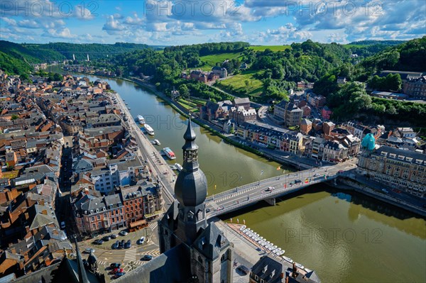 Aerial view of Dinant town