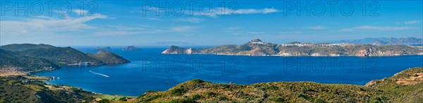 Scenic panorama of greek scenery
