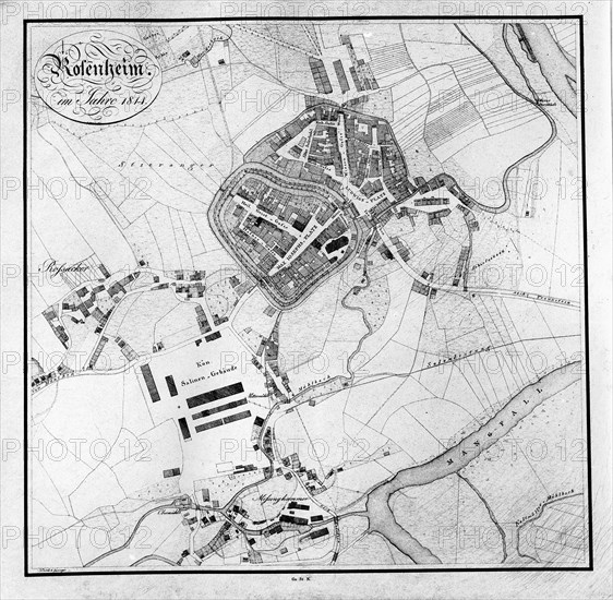 Plan der Stadt Rosenheim von