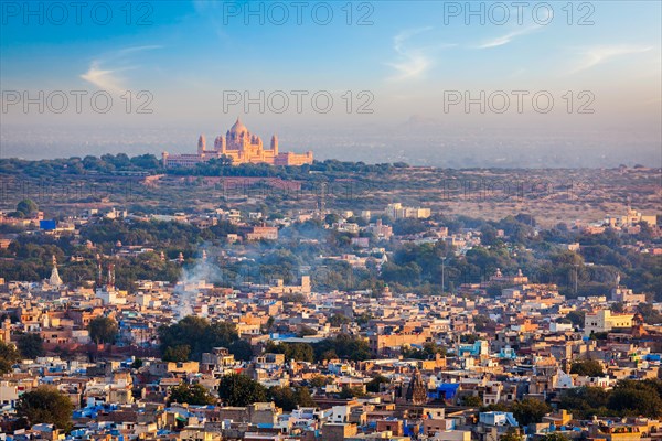 Aerial view of Jodhpur cityscape