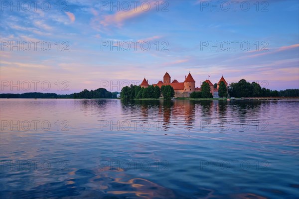 Trakai Island Castle in lake Galve