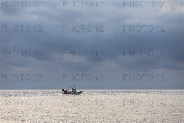 Fishing boat in the morning in San Lorenzo al Mare