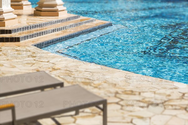 Exotic luxury swimming pool water and architecture abstract