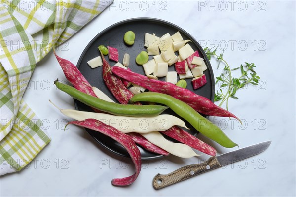 Various beans on plate