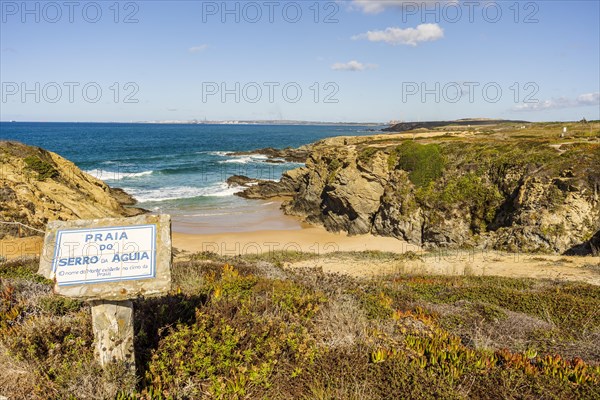 Translation of sign: Serro da Aqua beach