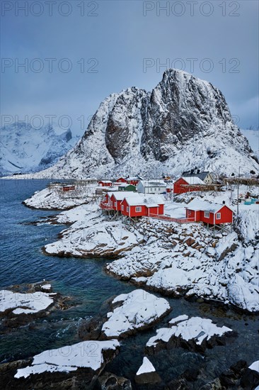 Iconic Hamnoy fishing village on Lofoten Islands