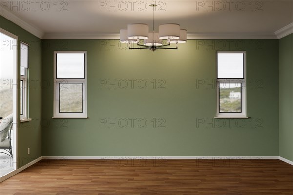 Newly remodeled room of house with wood floors