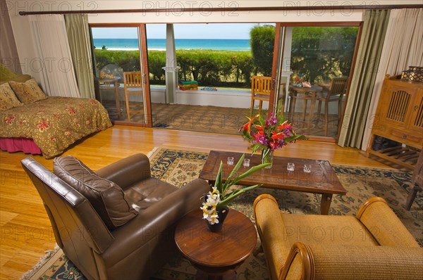 Oceanfront home with view from living-room