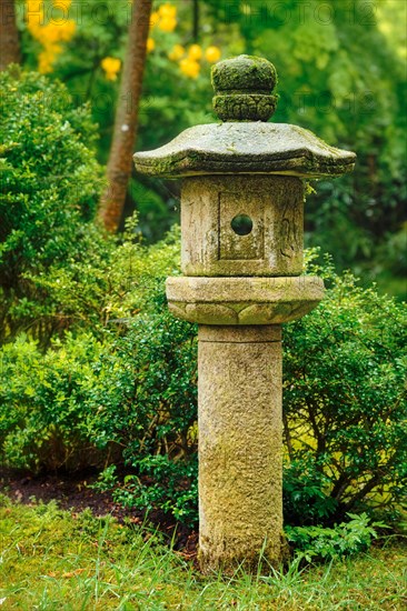 Stone lantern in Japanese garden