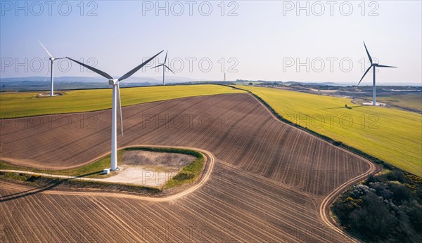 Wind farm on Cornwall fields