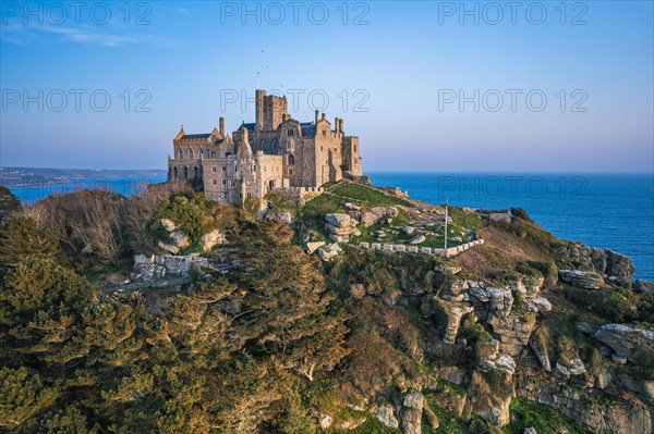 St Michaels Mount from a drone