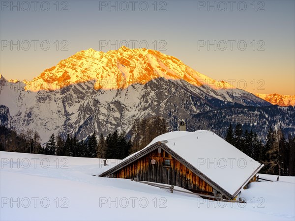 Alpine glow in the Watzmann east face