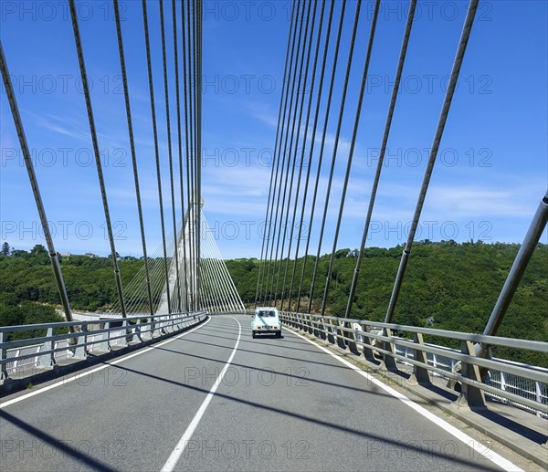 Pont de Terenez in Rosnoen over the river Aulne