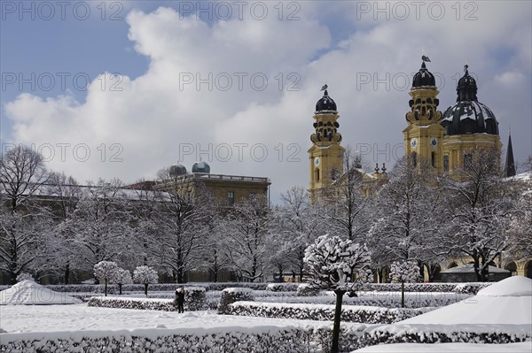 Court Garden with Residence and Theatine Church