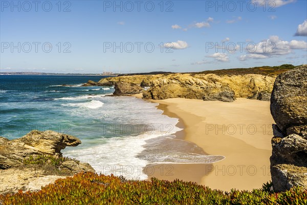 Huge sandy beach called Praia Grande de Porto Covo