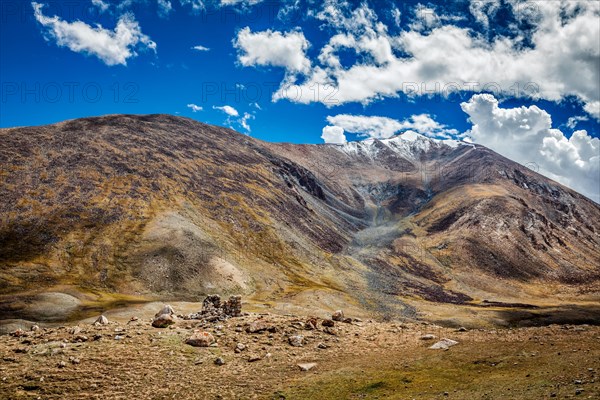 View of Himalayas mountains near Kardung La pass