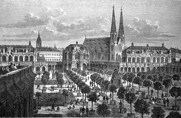 The Zwinger and St. Sophia's Church in Dresden