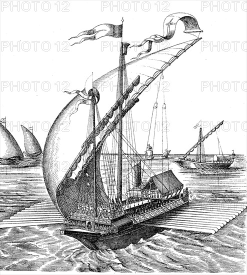 Venetian galley with 26 oars