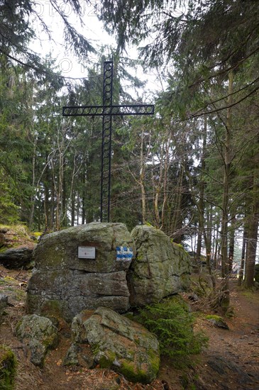 The Sternstein cross at the summit of the Sternstein