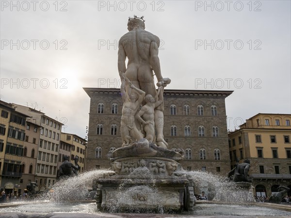 Ansicht des Neptunbrunnens auf der Piazza Signoria