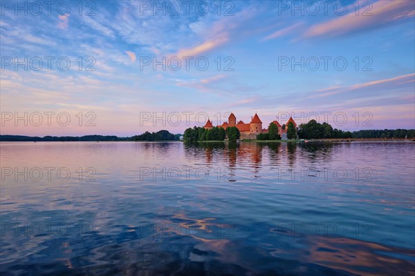 Trakai Island Castle in lake Galve