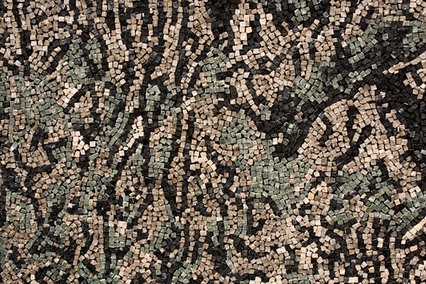 Different mosaic textures made with colorful mosaic