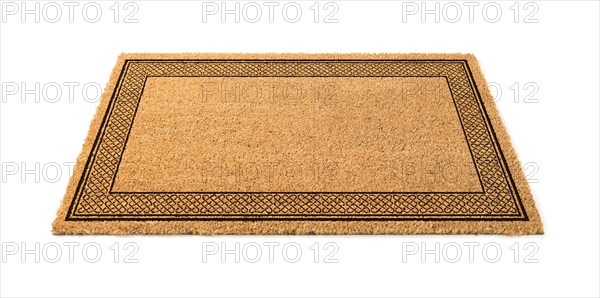 Blank welcome mat isolated on white background