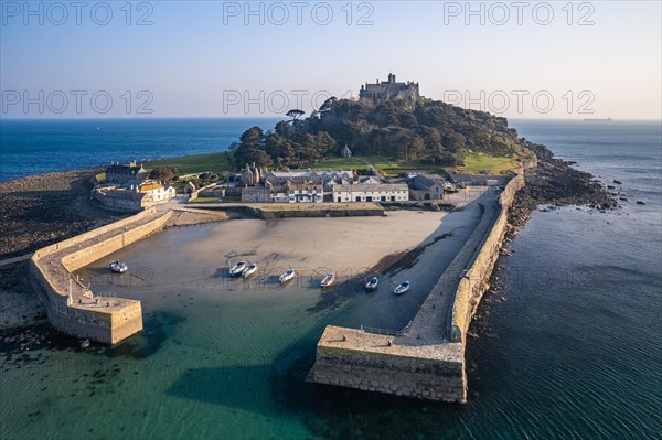 St Michaels Mount from a drone