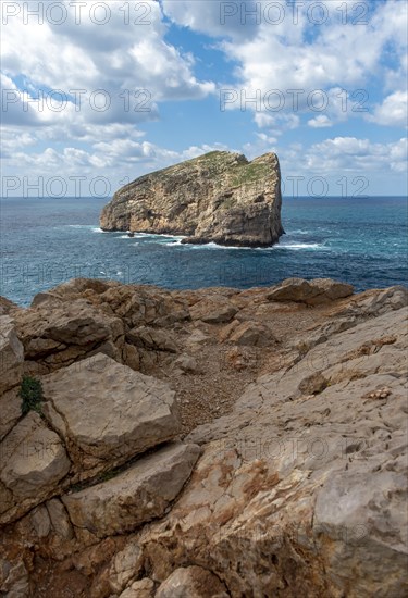 View of Foradada Island from Belvedere La Foradada