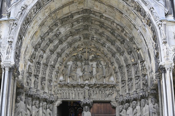 Tympanum of the south portal of Notre Dame of Chartres Cathedral