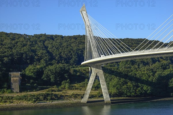 Pont de Terenez in Rosnoen over the river Aulne