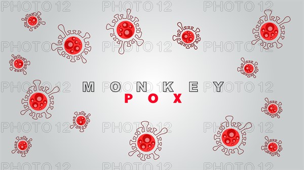 Monkeypox virus illustration