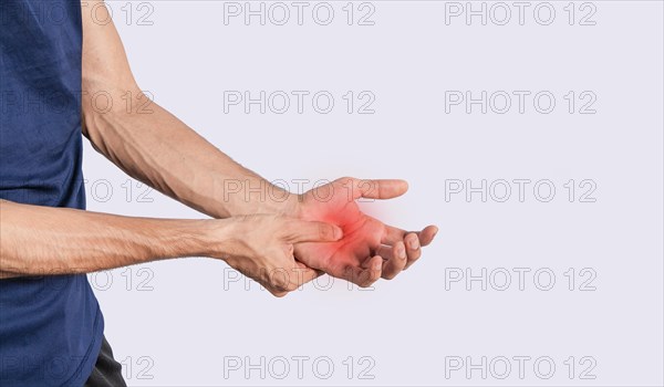 Person with palm pain