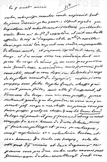 Letter from Hermann Moritz Count of Saxony