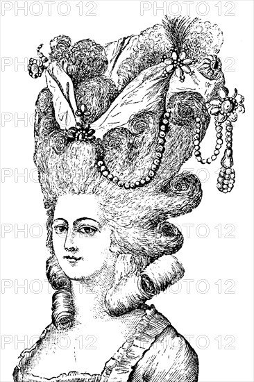 Lady with coiffure Coiffuere en bandeau d amour
