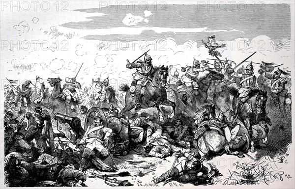 Angriff des 7. Kuerassierregiments unter Oberstleutnant Graf von Schmettow