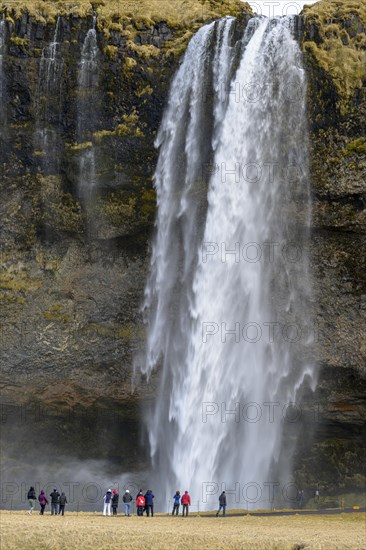 Seljalandsfoss with tourists