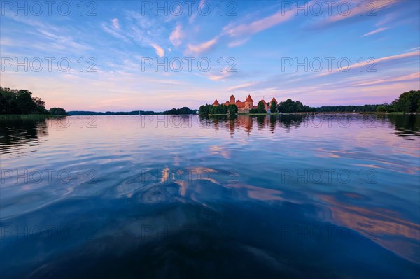 Trakai Island Castle in lake Galve