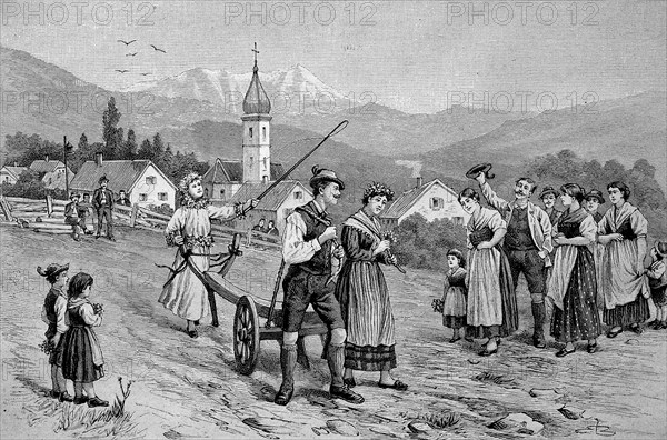 Wedding customs in Austria around 1870