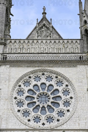 Rossette of the west facade of Notre Dame of Chartres Cathedral