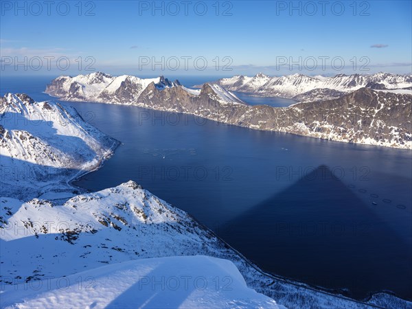 View over mountains and fjords