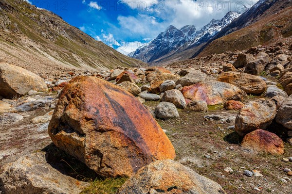 Lahaul Valley in indian Himalayas. Himachal Pradesh