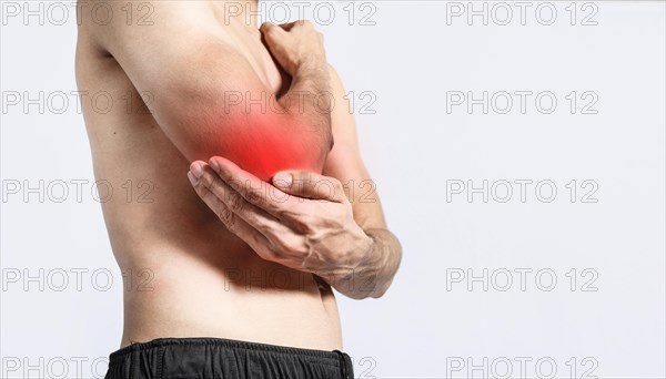 Person with elbow pain