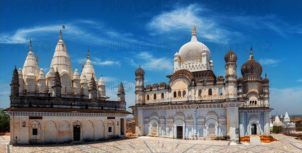 Panorama of Sonagiri Jain Temples complex