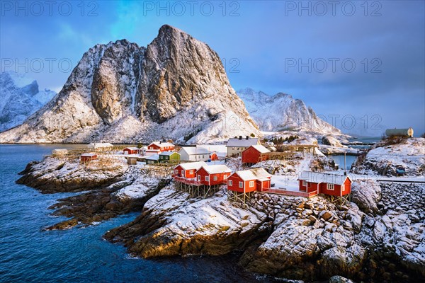 Famous tourist attraction Hamnoy fishing village on Lofoten Islands