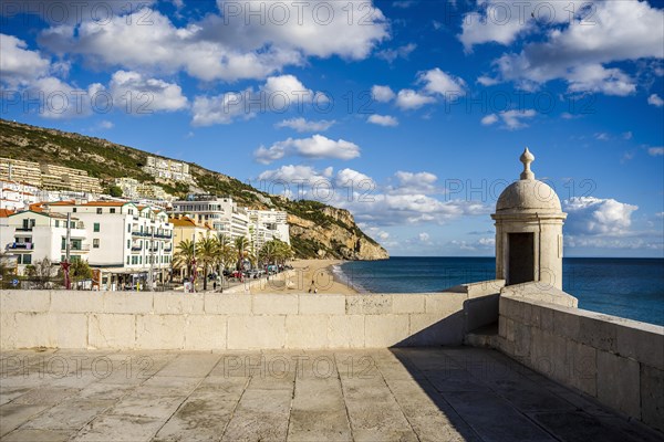 Saint James Fortress on the beach of Sesimbra