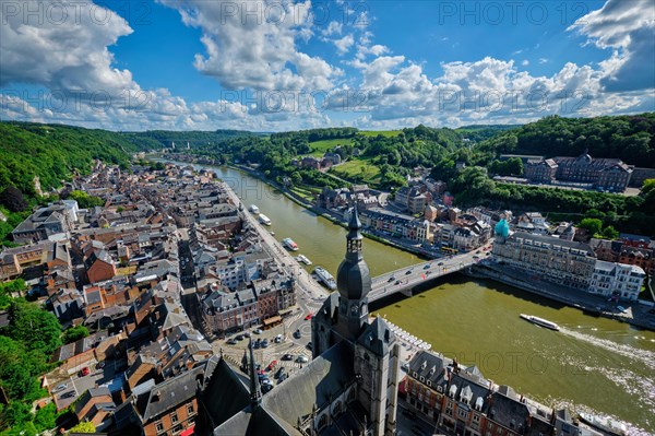 Aerial view of Dinant town