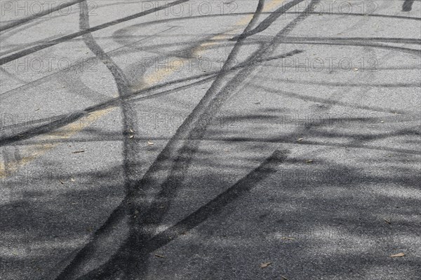 Tire prints on a country road