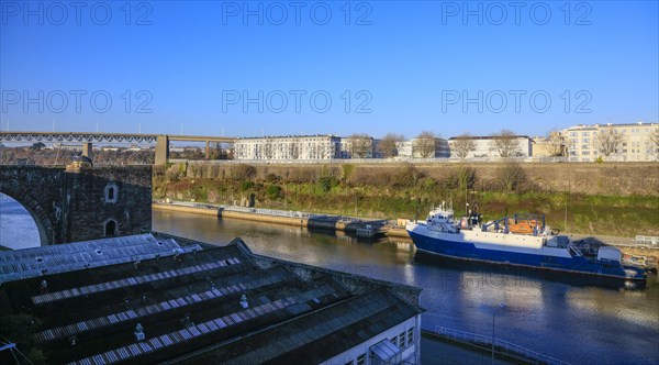 River Penfeld with research vessel Langevin