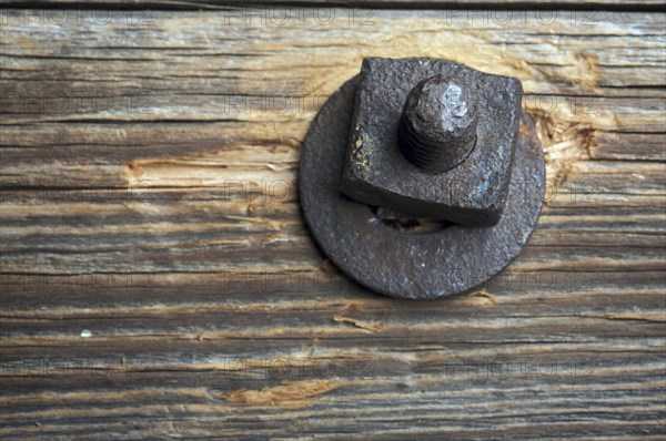 Antique rusty bolt